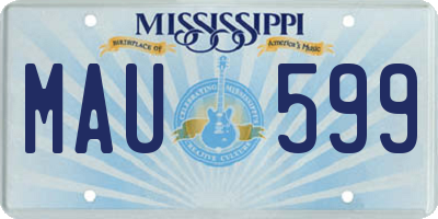 MS license plate MAU599