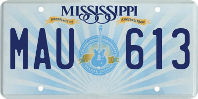 MS license plate MAU613