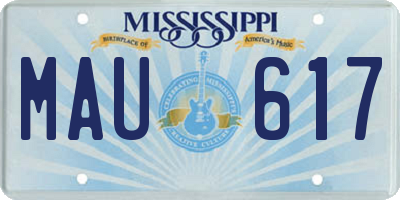 MS license plate MAU617