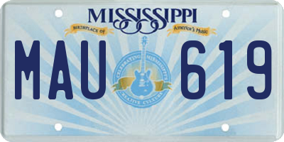 MS license plate MAU619