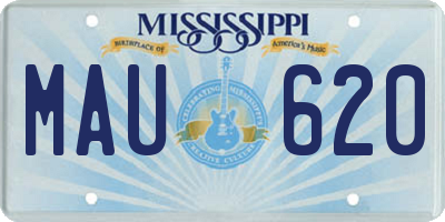 MS license plate MAU620