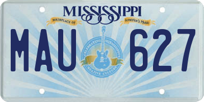 MS license plate MAU627