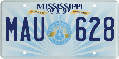 MS license plate MAU628