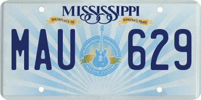MS license plate MAU629