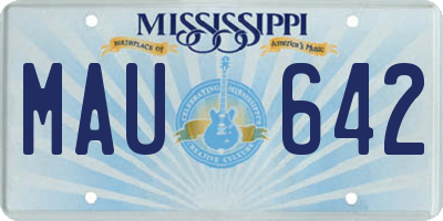 MS license plate MAU642