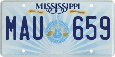 MS license plate MAU659
