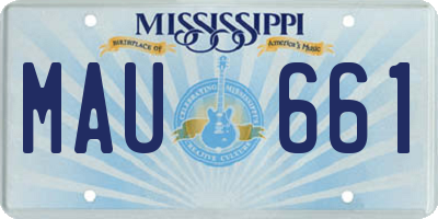 MS license plate MAU661