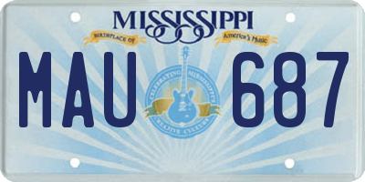 MS license plate MAU687