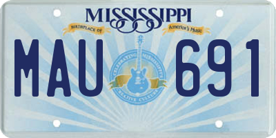 MS license plate MAU691