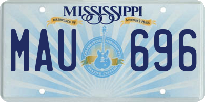 MS license plate MAU696