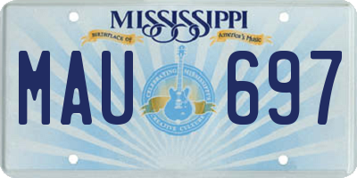 MS license plate MAU697
