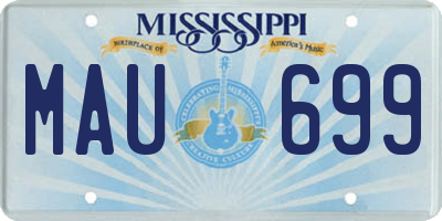MS license plate MAU699