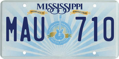 MS license plate MAU710