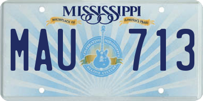 MS license plate MAU713