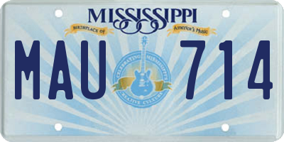 MS license plate MAU714
