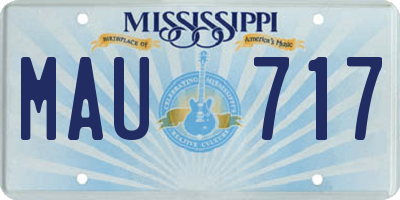 MS license plate MAU717
