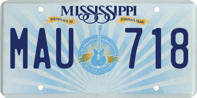 MS license plate MAU718
