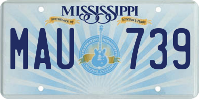 MS license plate MAU739