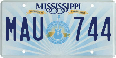MS license plate MAU744