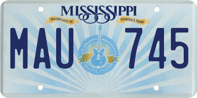 MS license plate MAU745