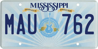 MS license plate MAU762