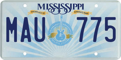 MS license plate MAU775