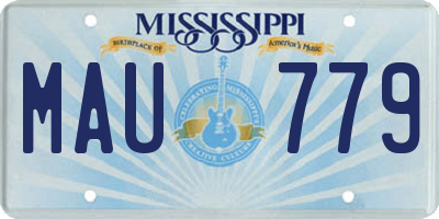 MS license plate MAU779