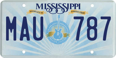 MS license plate MAU787