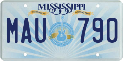 MS license plate MAU790