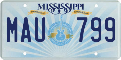 MS license plate MAU799