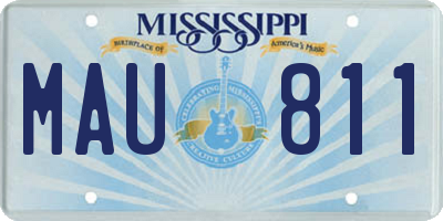 MS license plate MAU811