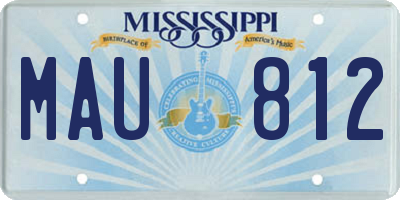 MS license plate MAU812