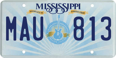 MS license plate MAU813