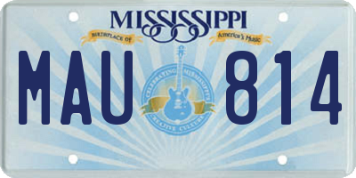 MS license plate MAU814