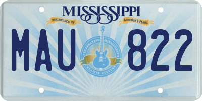 MS license plate MAU822