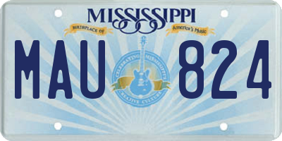 MS license plate MAU824