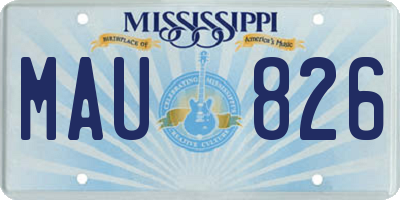 MS license plate MAU826