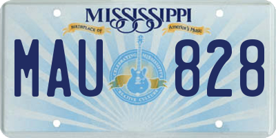 MS license plate MAU828