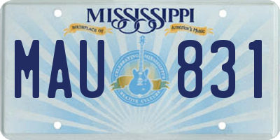 MS license plate MAU831