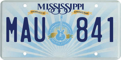 MS license plate MAU841