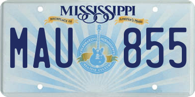 MS license plate MAU855