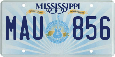 MS license plate MAU856
