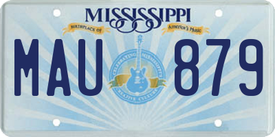 MS license plate MAU879