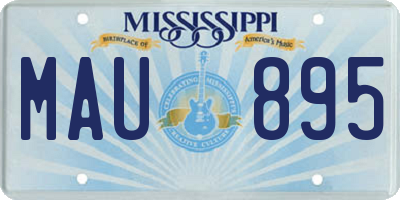 MS license plate MAU895