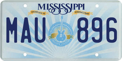 MS license plate MAU896