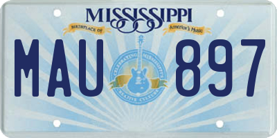 MS license plate MAU897