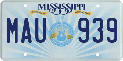 MS license plate MAU939