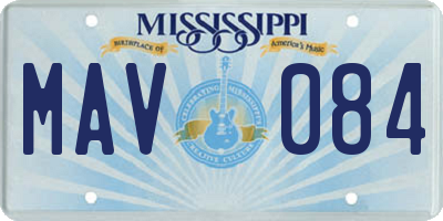 MS license plate MAV084