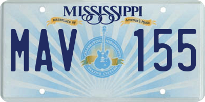 MS license plate MAV155