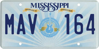 MS license plate MAV164